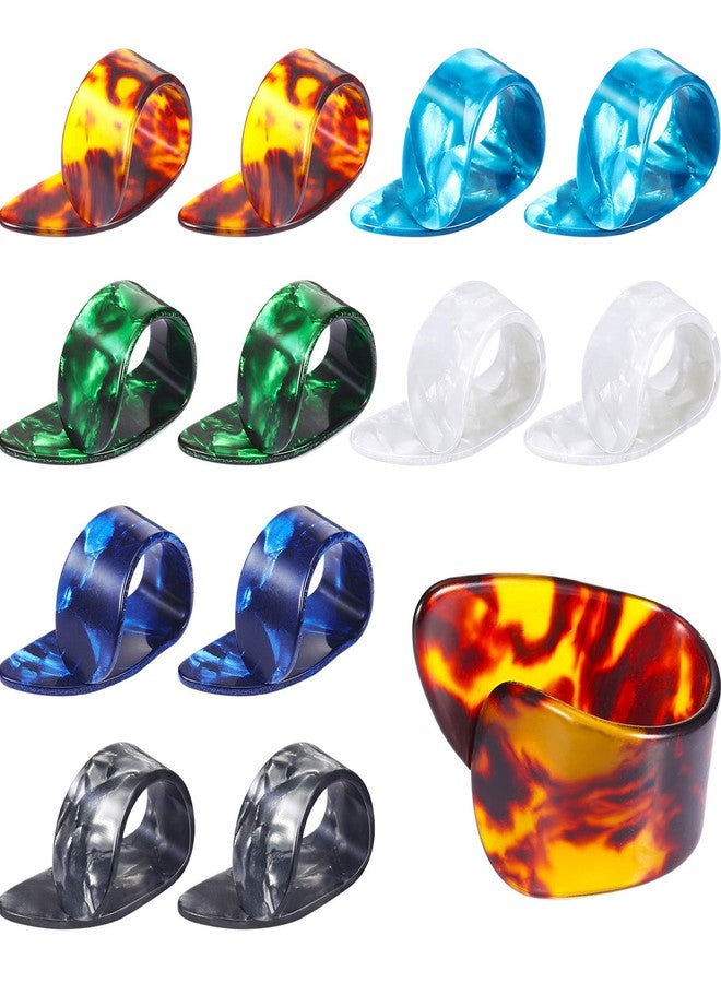 Frienda Thumb Finger Picks, Flat Thumbpicks, Celluloid Hand Guitar Pick Plectrum - Image 1